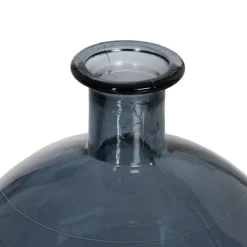 Banak Dihos Vase en verre recyclé bleu