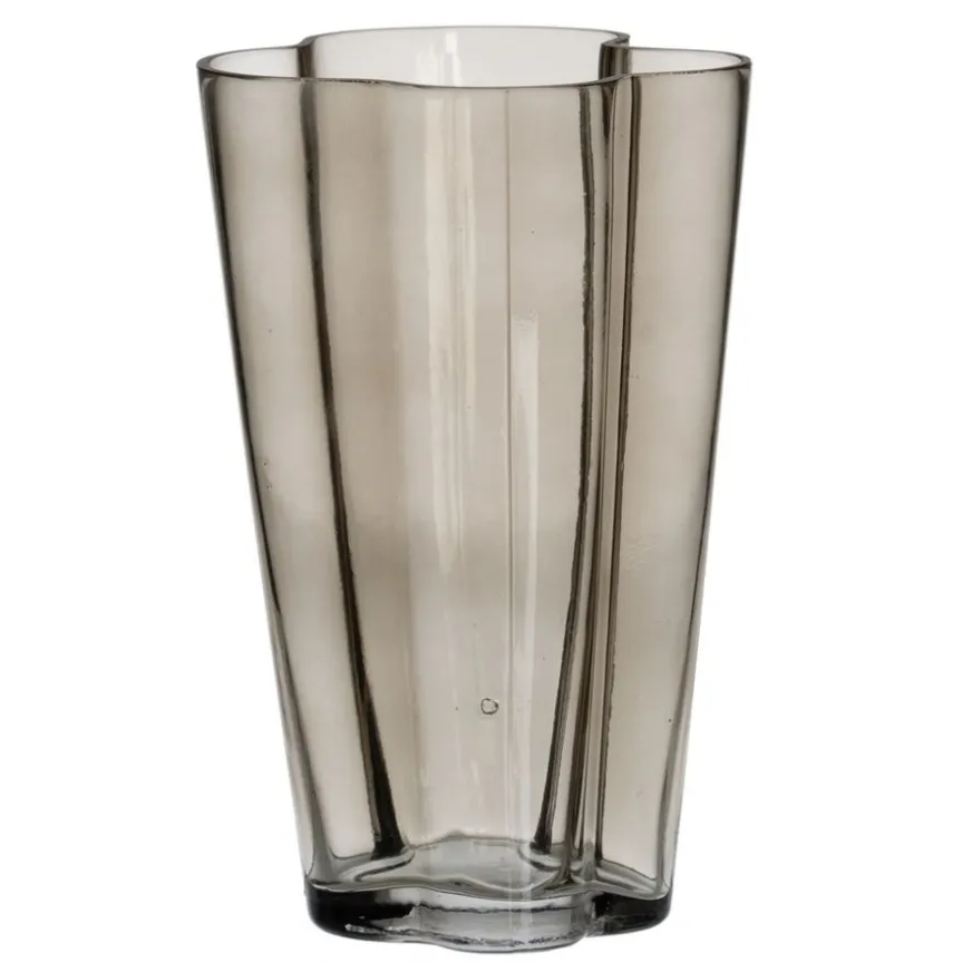 Banak Ditos Vase en verre gris