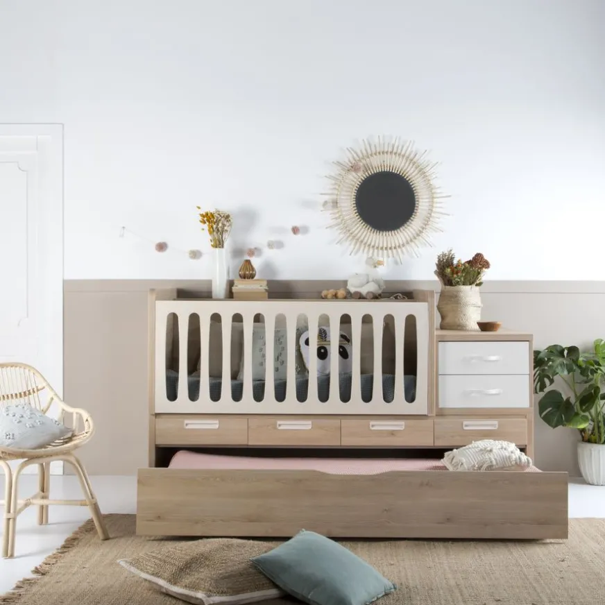 Enfant Banak Doroty Berceau convertible avec lit et tiroirs