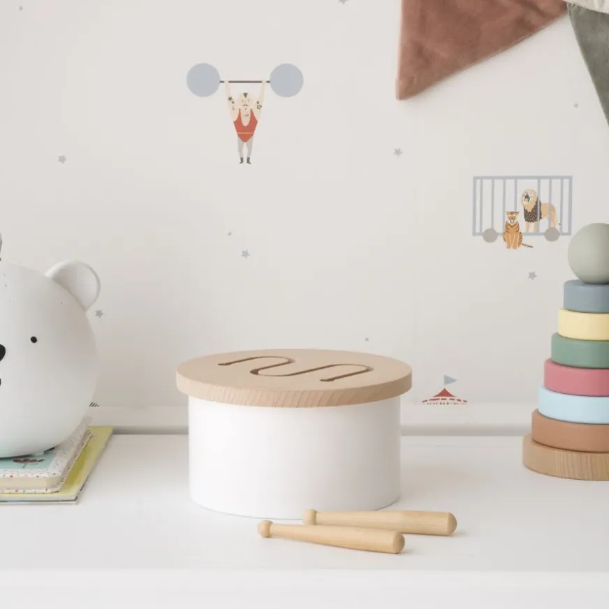 Enfant Banak Drum Tambour blanc