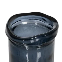 Banak Dulas Vase en verre recyclé bleu