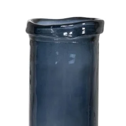 Banak Dulas Vase en verre recyclé bleu