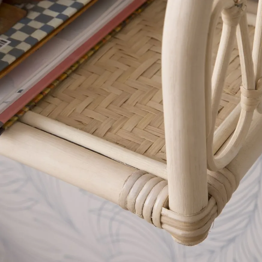 Enfant Banak Eban étagère murale rectangulaire 90x32 en rotin naturel