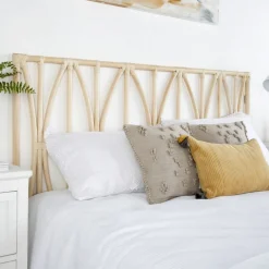 Banak Edna Tête de lit en rotin naturel pour lit de 150 et 160