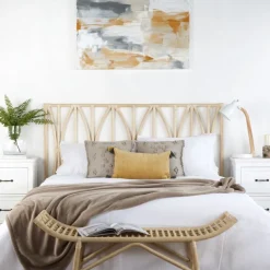 Banak Edna Tête de lit en rotin naturel pour lit de 150 et 160