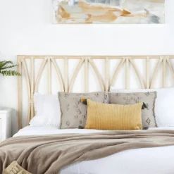 Banak Edna Tête de lit en rotin naturel pour lit de 150 et 160