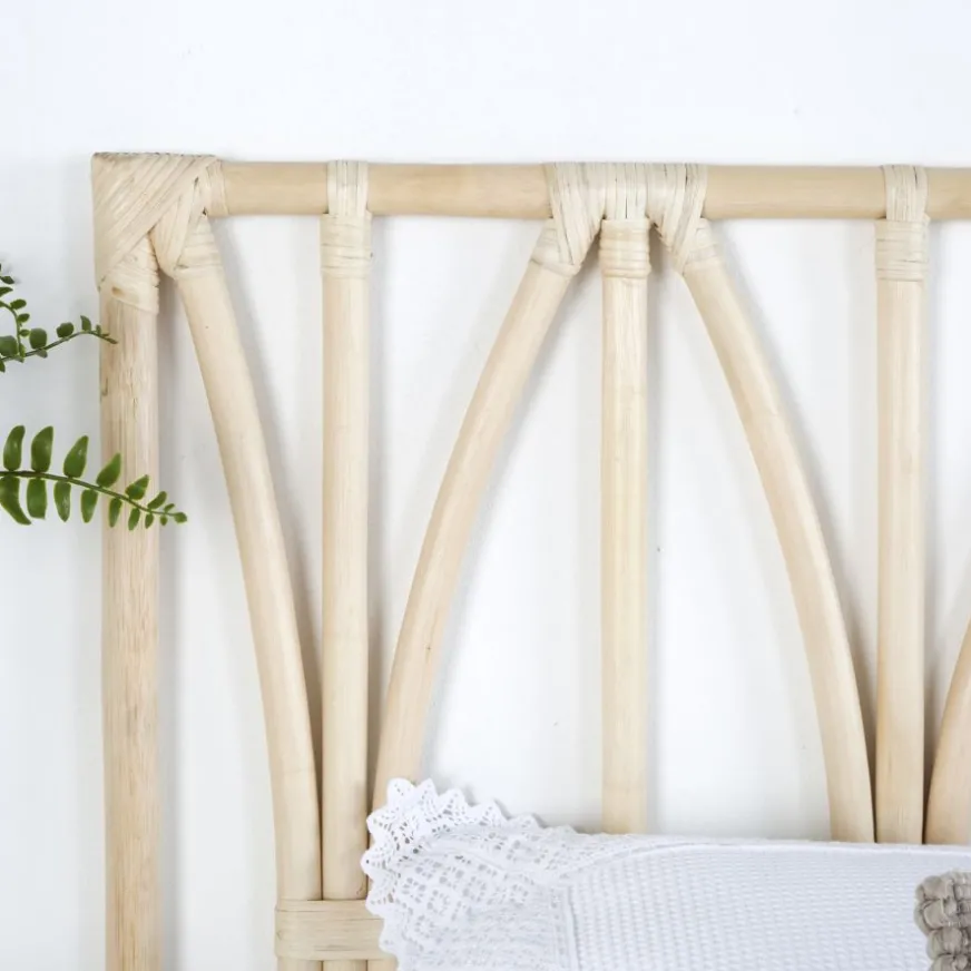 Banak Edna Tête de lit en rotin naturel pour lit de 150 et 160