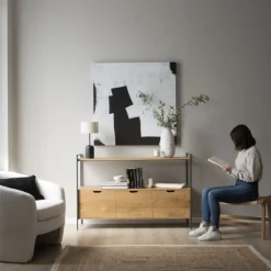 Banak Eifel Buffet en bois de manguier et métal