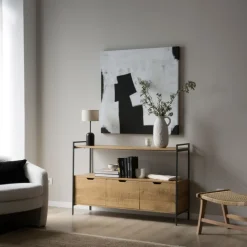 Banak Eifel Buffet en bois de manguier et métal