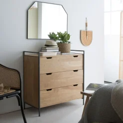 Banak Eifel Commode en bois de manguier et métal