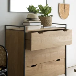 Banak Eifel Commode en bois de manguier et métal