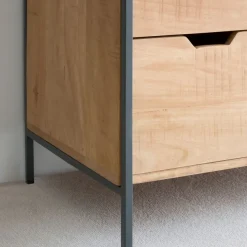 Banak Eifel Commode en bois de manguier et métal