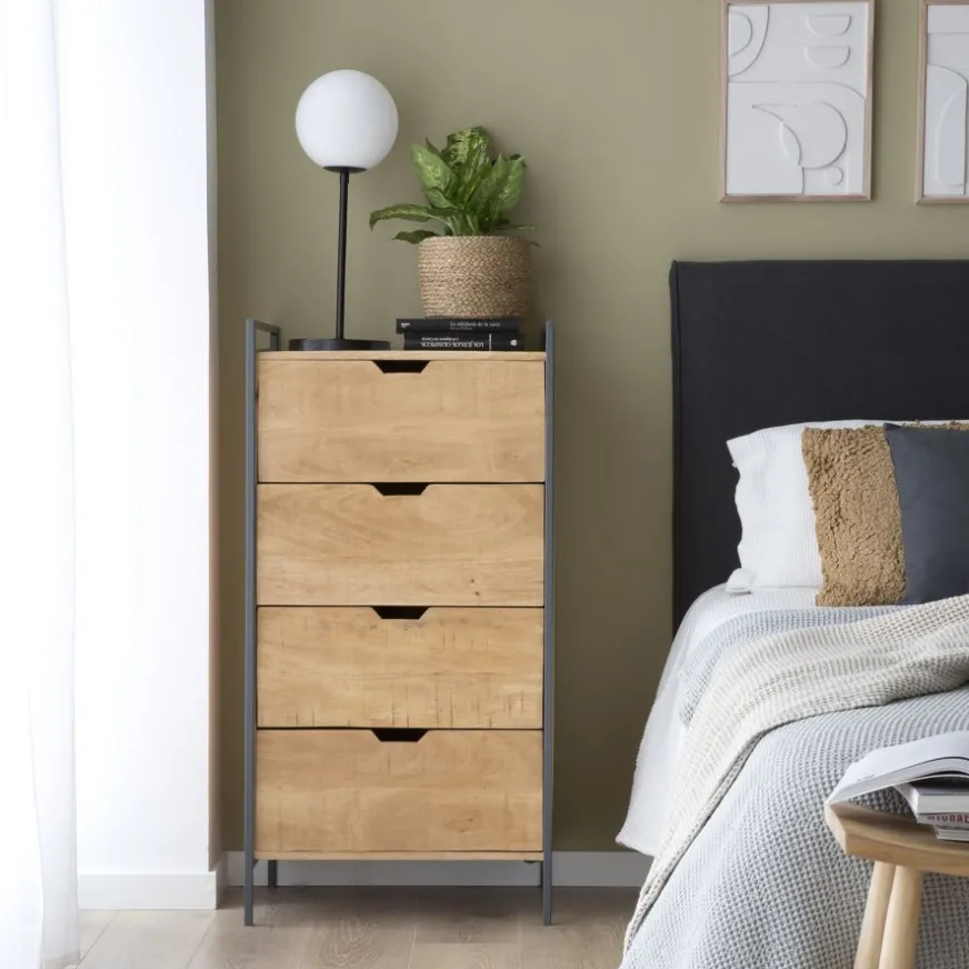 Banak Eifel Sinfonier en bois de manguier et métal