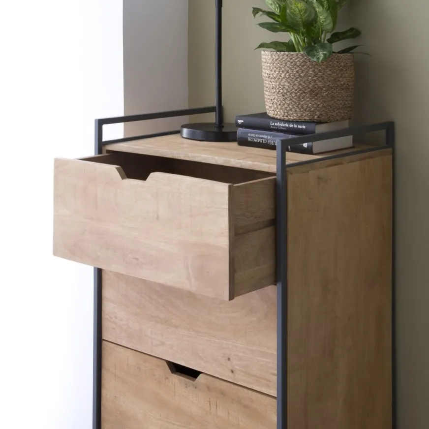 Banak Eifel Sinfonier en bois de manguier et métal