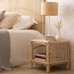 Banak Elle Table d'appoint en rotin naturel