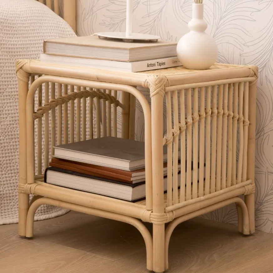 Banak Elle Table d'appoint en rotin naturel