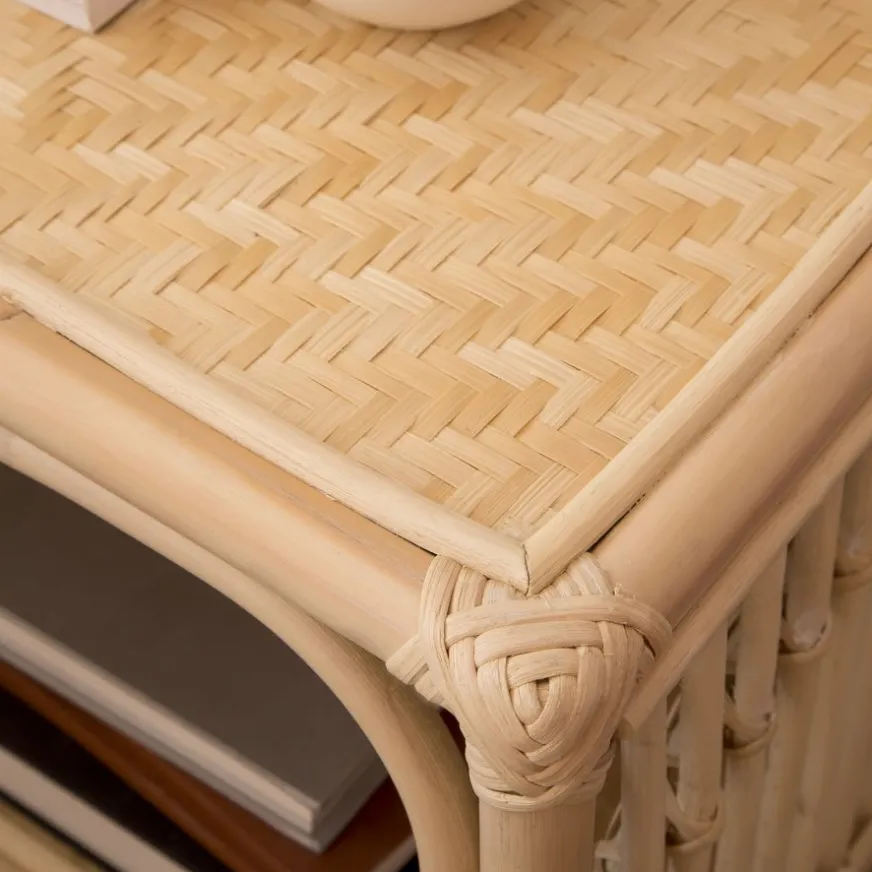 Banak Elle Table d'appoint en rotin naturel