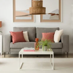 Banak Ellie Table basse carrée laqué en blanc