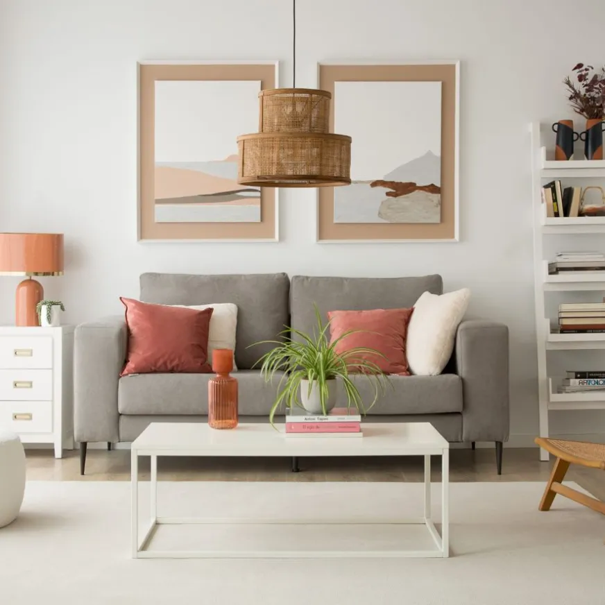 Banak Ellie Table basse rectangulaire laqué en blanc