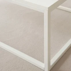 Banak Ellie Table basse rectangulaire laqué en blanc