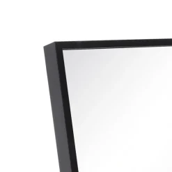 Banak Emer Miroir noir en aluminium décoratif en verre