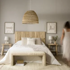 Banak Ensemble De tête de lit nusa et 2 tables de chevet nusa