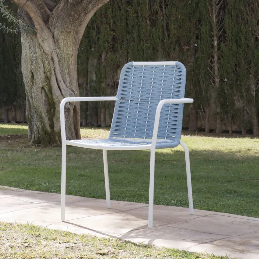 Banak Ensemble Table inset et 6 chaises mink tourmaline/blanc