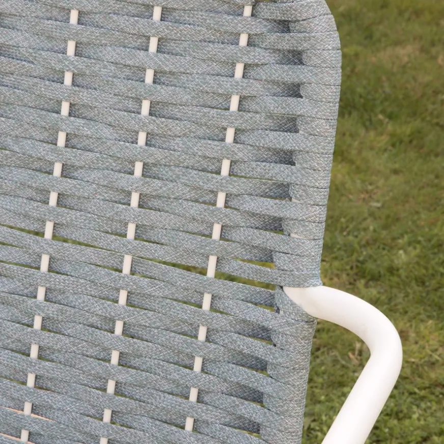 Banak Ensemble Table inset et 6 chaises mink tourmaline/blanc