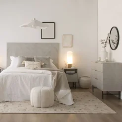 Banak Enzo Commode en bois massif et métal couleur blanc wild