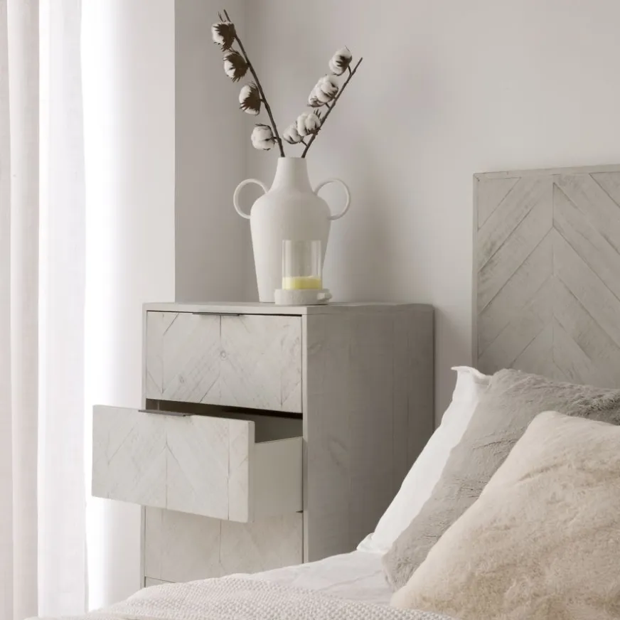 Banak Enzo Symphonier en bois massif et métal couleur blanc wild