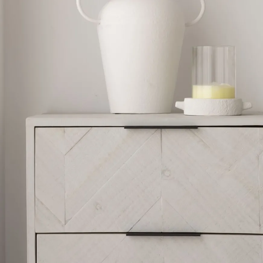 Banak Enzo Symphonier en bois massif et métal couleur blanc wild