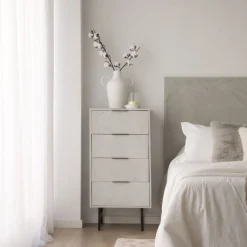 Banak Enzo Symphonier en bois massif et métal couleur blanc wild