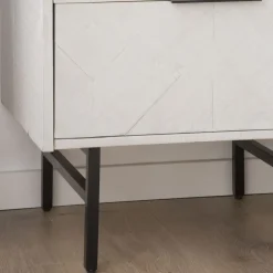 Banak Enzo Symphonier en bois massif et métal couleur blanc wild