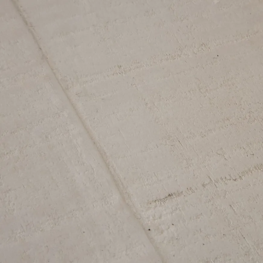 Banak Enzo Table de nuit en bois massif et métal couleur blanc wild