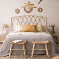 Banak Ezar T&ecirc;te de lit en rotin naturel pour lit de 150 et 160