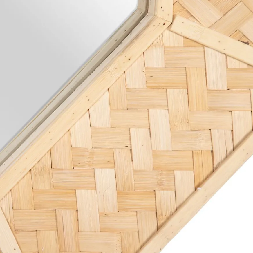 Banak Faisant Miroir mural en bambou