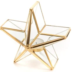 Banak Famas Portavelas de vidrio y metal