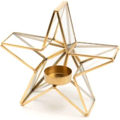 Banak Famas Portavelas de vidrio y metal