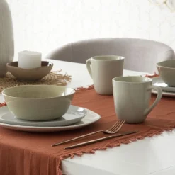 Banak Fone Chemin de table en coton