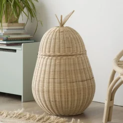 Enfant Banak Fruit Panier en rotin naturel forme poire