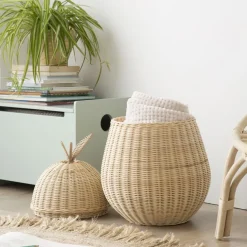 Enfant Banak Fruit Panier en rotin naturel forme poire