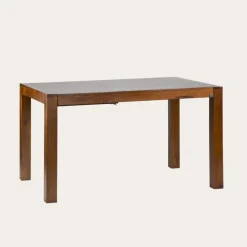 Banak Gael Table à manger rectangulaire extensible 140/190 en bois massif de couleur teck