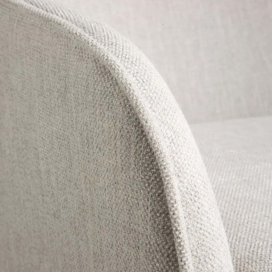 Banak Gali Fauteuil beige avec pieds en métal