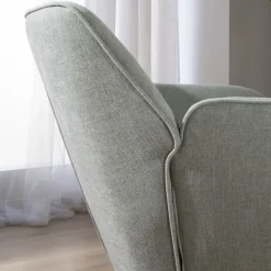 Banak Gali Fauteuil gris avec pieds en métal