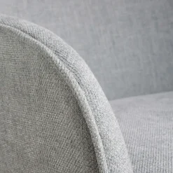 Banak Gali Fauteuil gris avec pieds en métal