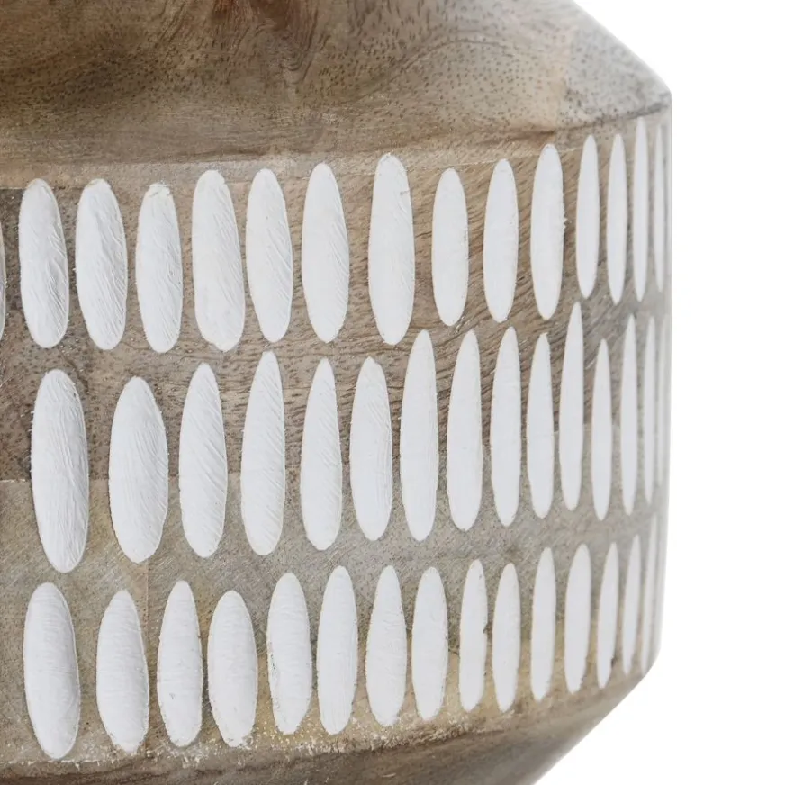 Banak Gammes De vase en bois de manguier sculpté