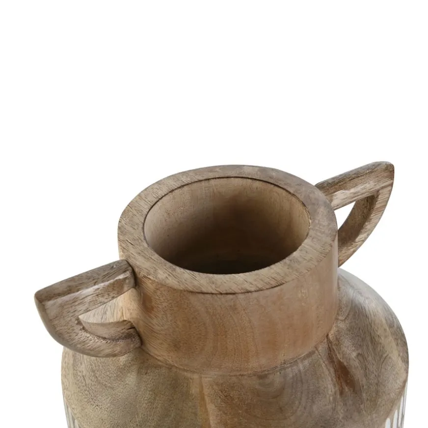 Banak Gammes De vase en bois de manguier sculpté