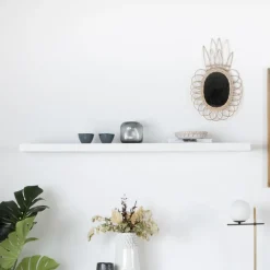 Banak Gante étagère murale laqué blanche de 150 cm