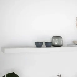 Banak Gante étagère murale laqué blanche de 150 cm