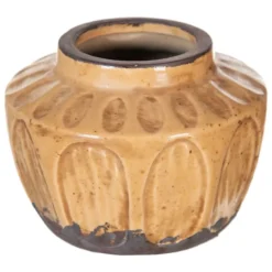 Banak Gete Vase marron decoration en ceramique